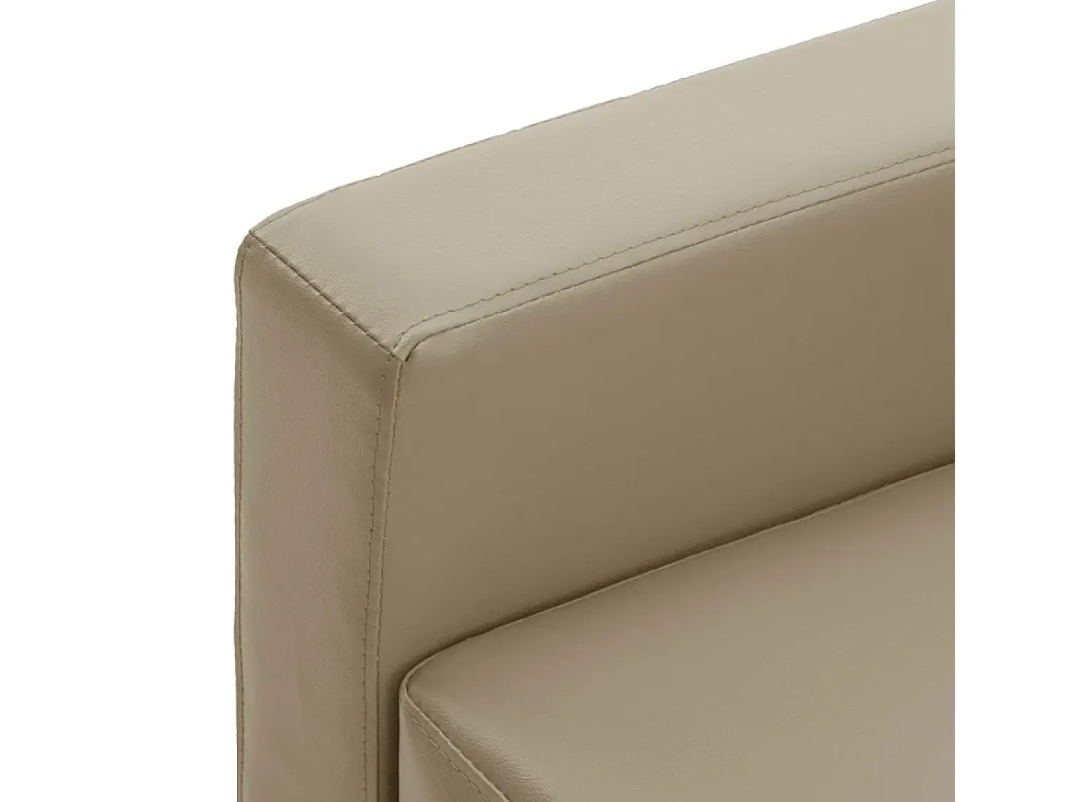 Sofá*vidaxl Sofá de 3 lugares couro artificial cappuccino Castanho