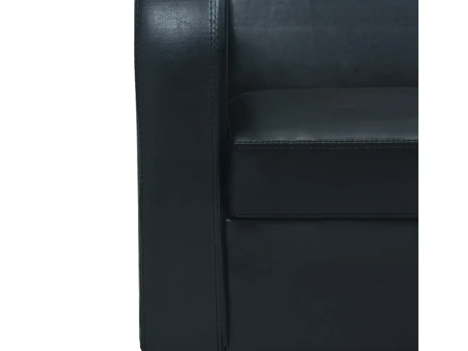 Sofá* Sofá de 2 lugares couro artificial PT502230 Preto