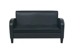 Sofá* Sofá de 2 lugares couro artificial PT502230 Preto