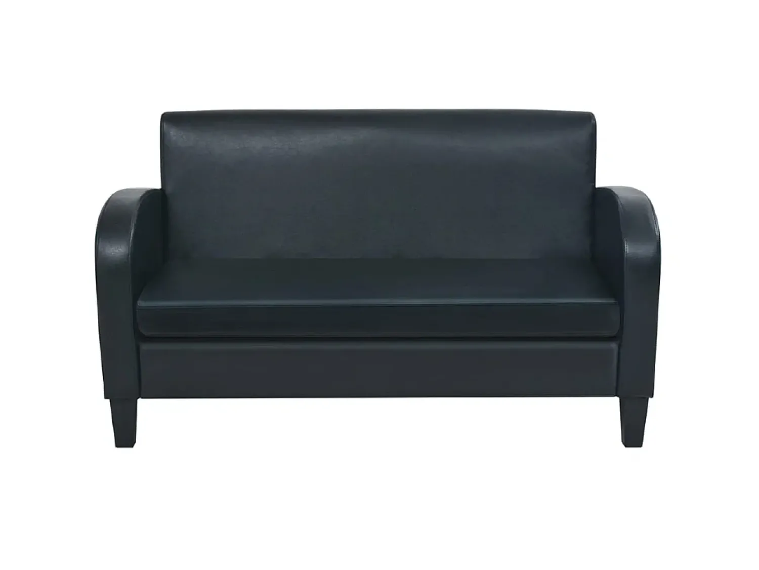 Sofá* Sofá de 2 lugares couro artificial PT502230 Preto