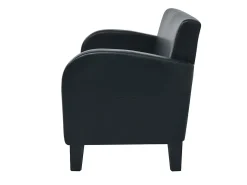 Sofá* Sofá de 2 lugares couro artificial PT502230 Preto