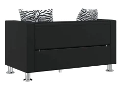 vidaxl Sofá de 2 lugares couro artificial^ Sofá