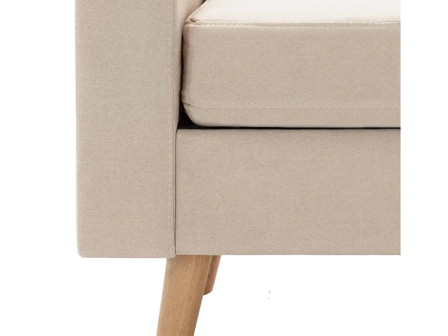 Sofá|vidaxl Sofá de 2 Lugares em Tecido Elegante e Confortável Creme