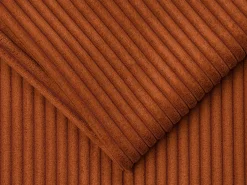 Clearance Vente-unique Sofá de 3 lugares de abertura rápida em veludo canelado ripas largas - 18cm LORETO Terracota