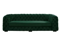 Sofá*Vente-unique Sofá de 3 lugares de veludo verde chesterfield STANLEY Verde pinho