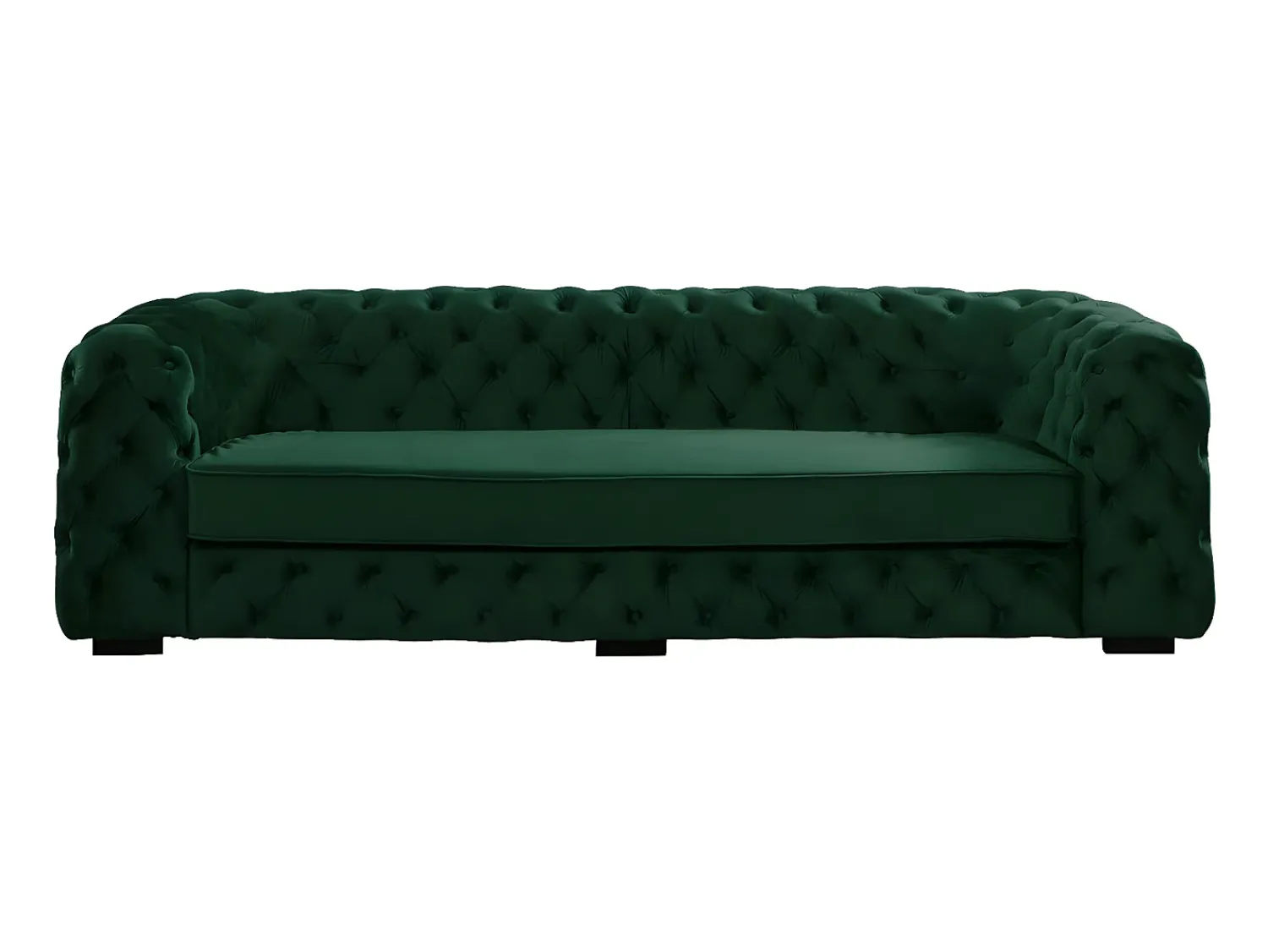 Sofá*Vente-unique Sofá de 3 lugares de veludo verde chesterfield STANLEY Verde pinho