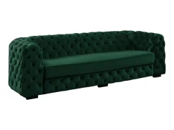 Sofá*Vente-unique Sofá de 3 lugares de veludo verde chesterfield STANLEY Verde pinho