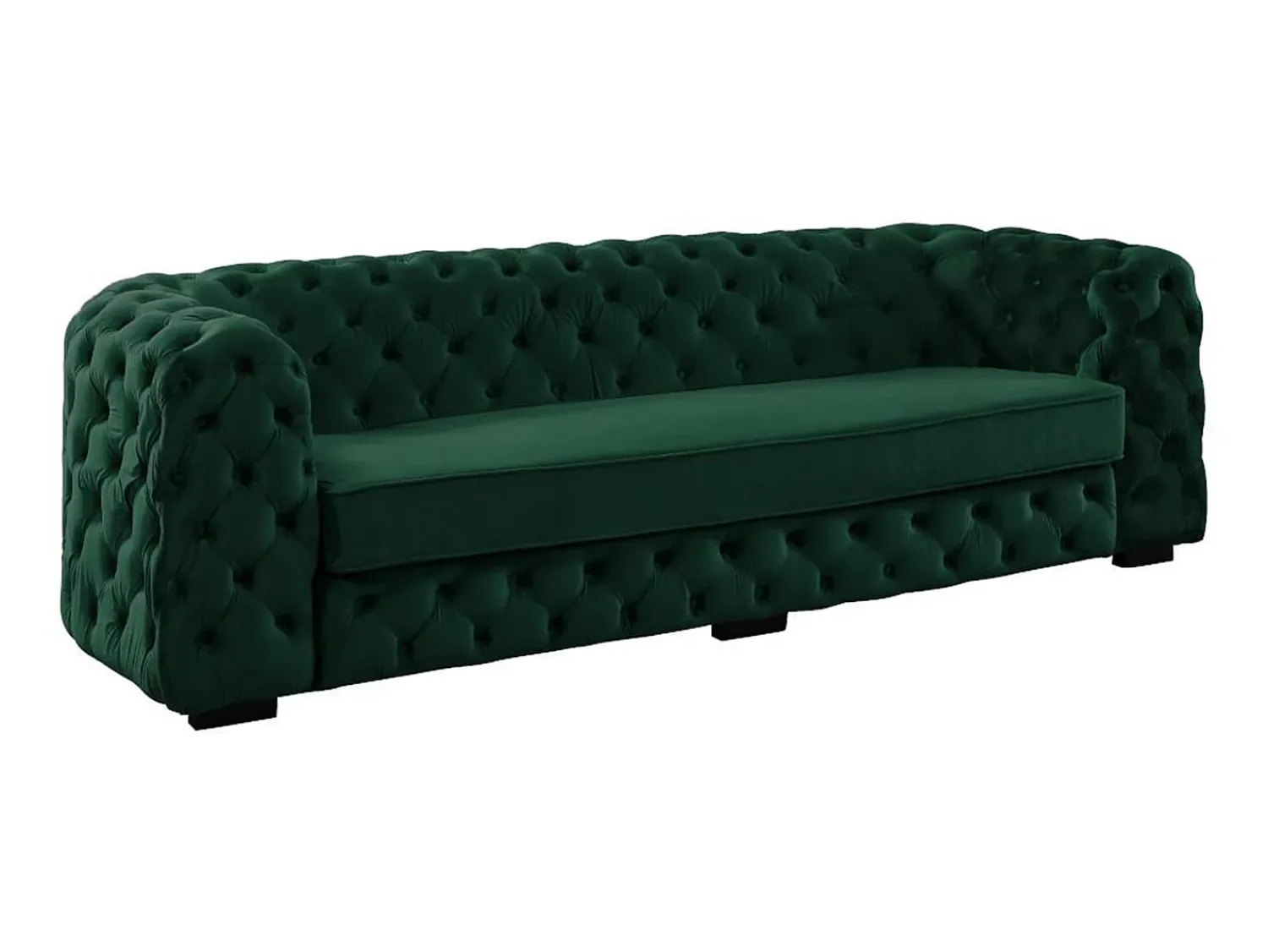 Sofá*Vente-unique Sofá de 3 lugares de veludo verde chesterfield STANLEY Verde pinho
