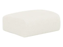 Sofá|Vente-unique Sofá de 3 lugares e pufe tecido bouclé POGNI de Maison Céphy Branco