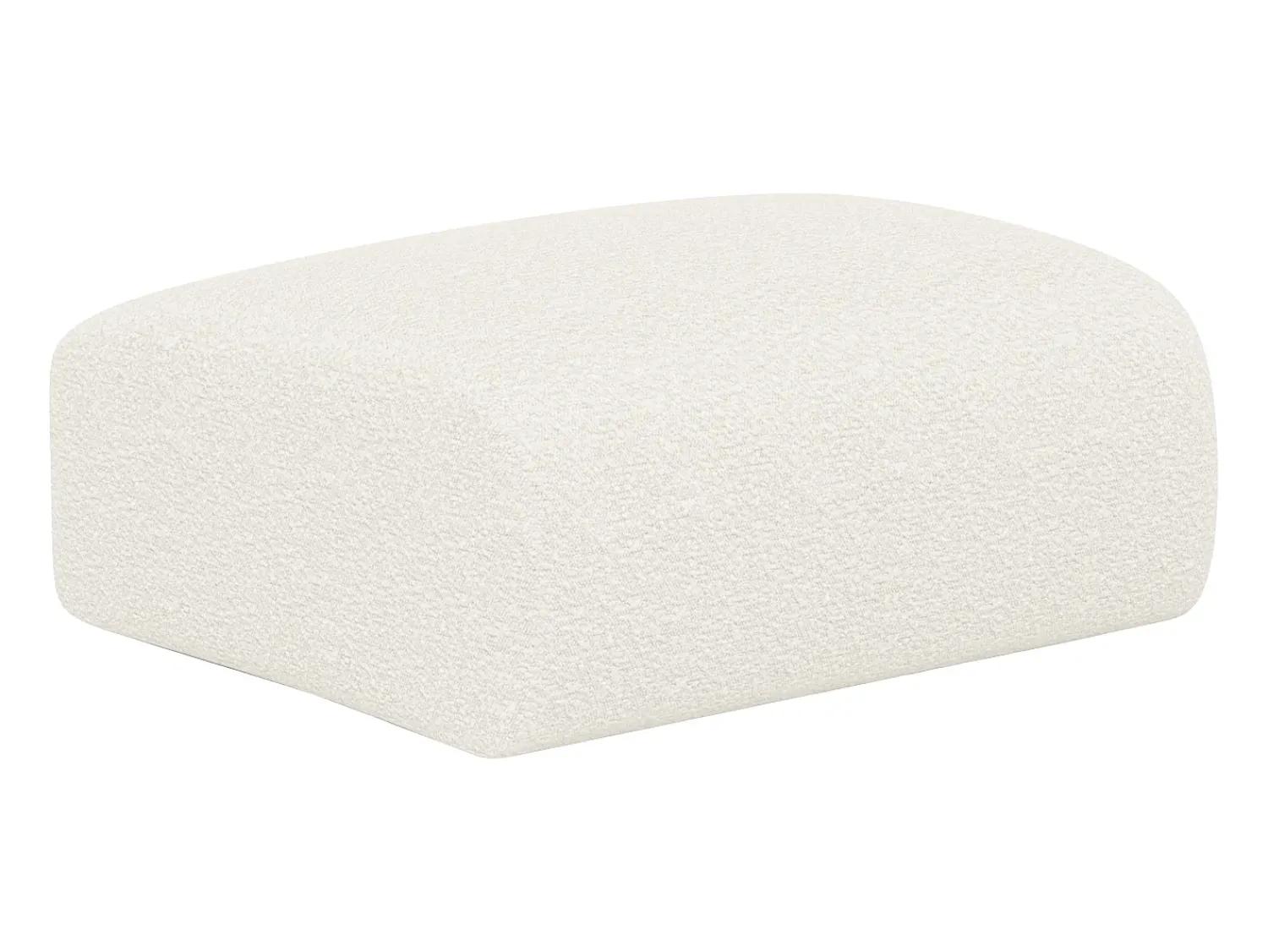 Sofá|Vente-unique Sofá de 3 lugares e pufe tecido bouclé POGNI de Maison Céphy Branco