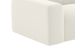 Sofá|Vente-unique Sofá de 3 lugares e pufe tecido bouclé POGNI de Maison Céphy Branco