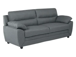 Vente-unique Sofá de 3 lugares elegante em tecido Cor cinza - MANOA^ Sofá