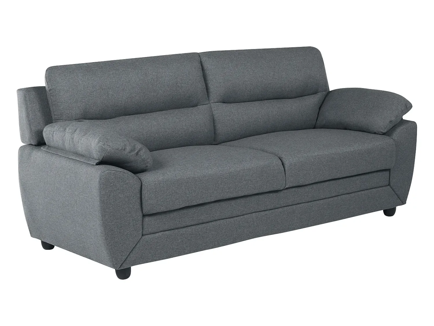 Vente-unique Sofá de 3 lugares elegante em tecido Cor cinza - MANOA^ Sofá