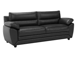 Vente-unique Sofá de 3 lugares elegante em pele sintética - MANOA^ Sofá