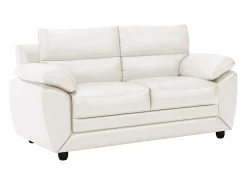 Sofá*Vente-unique Sofá de 2 lugares elegante em pele sintética - MANOA Branco