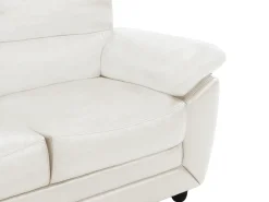 Sofá*Vente-unique Sofá de 2 lugares elegante em pele sintética - MANOA Branco