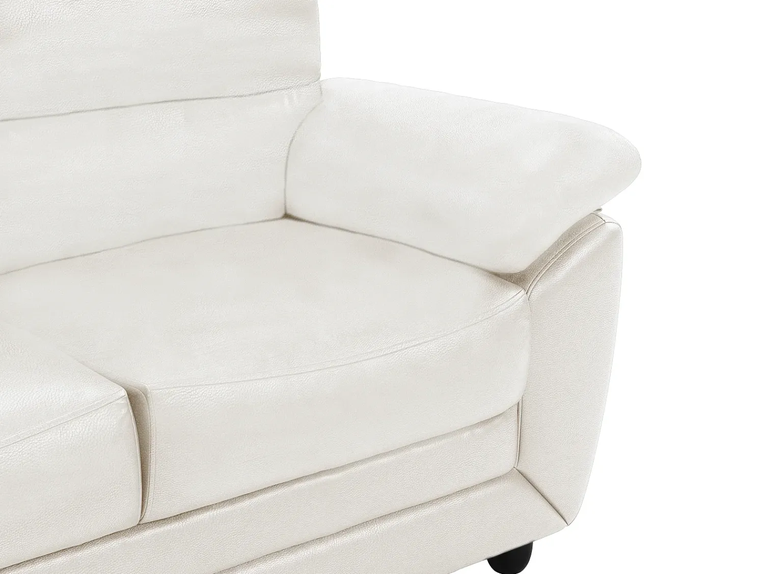 Sofá*Vente-unique Sofá de 2 lugares elegante em pele sintética - MANOA Branco
