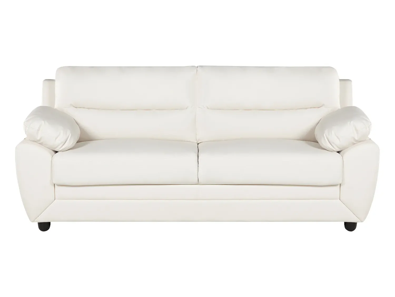 Sofá*Vente-unique Sofá de 3 lugares elegante em pele sintética - MANOA Branco