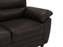 Sofá*Vente-unique Sofá de 2 lugares elegante em pele sintética Castanho - MANOA Castanho chocolate