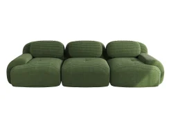 Sofá*Hauss Spole Sofá de 3 lugares em bombazine - Não necessita de montagem - Verde