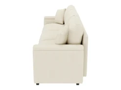 Hauss Spole Sofá de 3 lugares em chenille - Almofadas, mesa de apoio dobrável, entradas USB e espaço para arrumação.^ Sofá