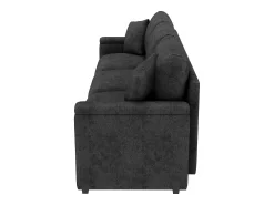 Sofá|Hauss Spole Sofá de 3 lugares em chenille - Almofadas, mesa de apoio dobrável, entradas USB e espaço para arrumação. Cinzento