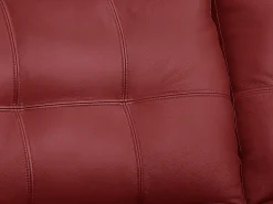 New Vente-unique Sofá de 2 lugares em couro bovino - - AVELÃ Vermelho
