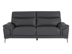 Sofá|LINEA SOFA Sofá de 3 lugares em couro de vaca antracite ATESSO Cinza antracite