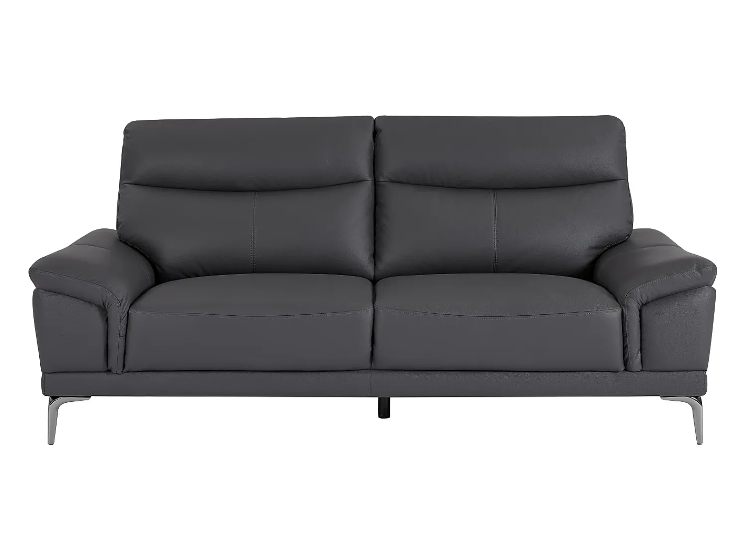 Sofá|LINEA SOFA Sofá de 3 lugares em couro de vaca antracite ATESSO Cinza antracite