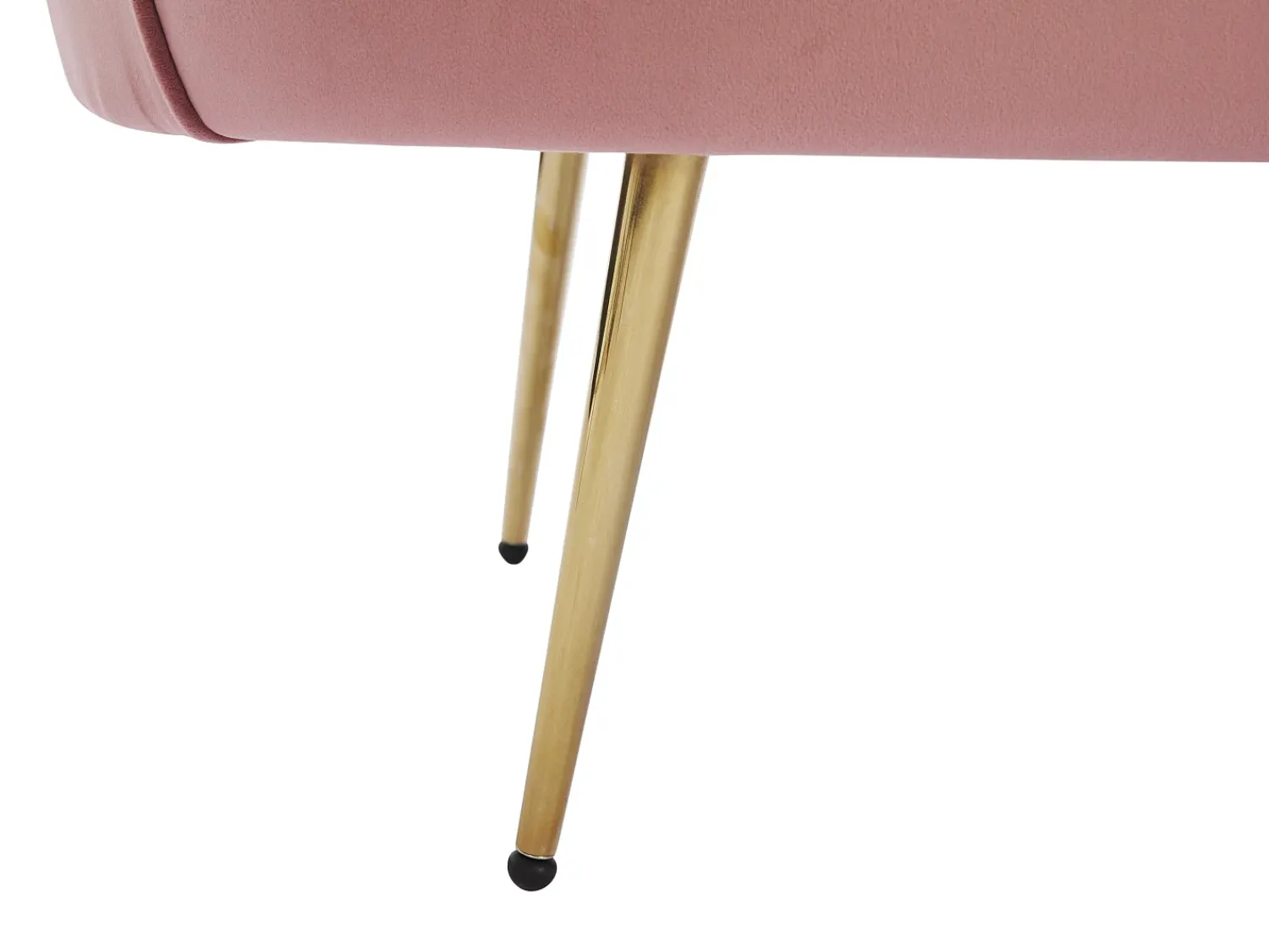 Sofá*Vente-unique Sofá de 2 lugares em forma de concha veludo cor-de- DANDELION Rosa