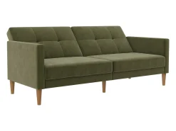 Sofá*Loft24 Sofá de 3 lugares em linho cinzento claro Verde