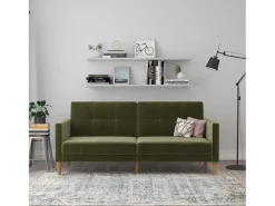 Sofá*Loft24 Sofá de 3 lugares em linho cinzento claro Verde