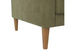 Sofá*Loft24 Sofá de 3 lugares em linho cinzento claro Verde
