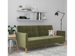 Sofá*Loft24 Sofá de 3 lugares em linho cinzento claro Verde