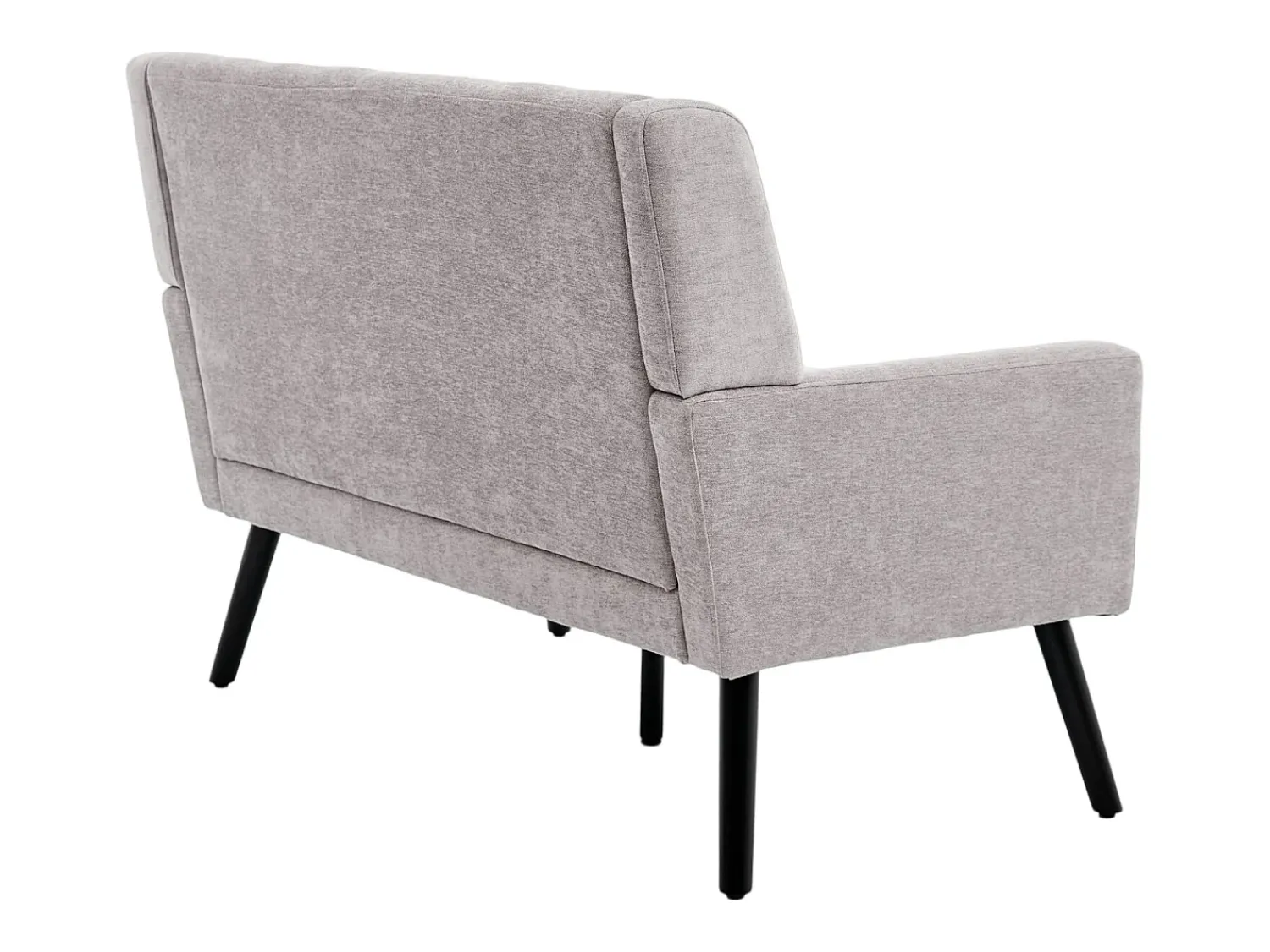 Discount Hauss Spole Sofá de 2 lugares em linho cinza claro - Pés em madeira antiderrapante - Ideal para sala de estar, quarto e escritório Cinzento claro