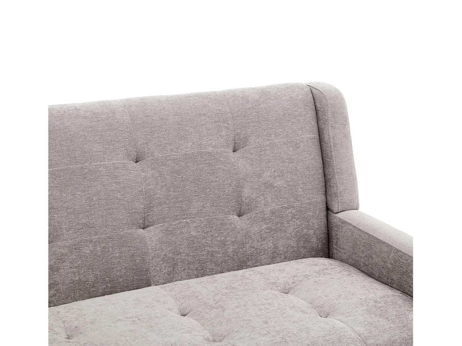 Discount Hauss Spole Sofá de 2 lugares em linho cinza claro - Pés em madeira antiderrapante - Ideal para sala de estar, quarto e escritório Cinzento claro