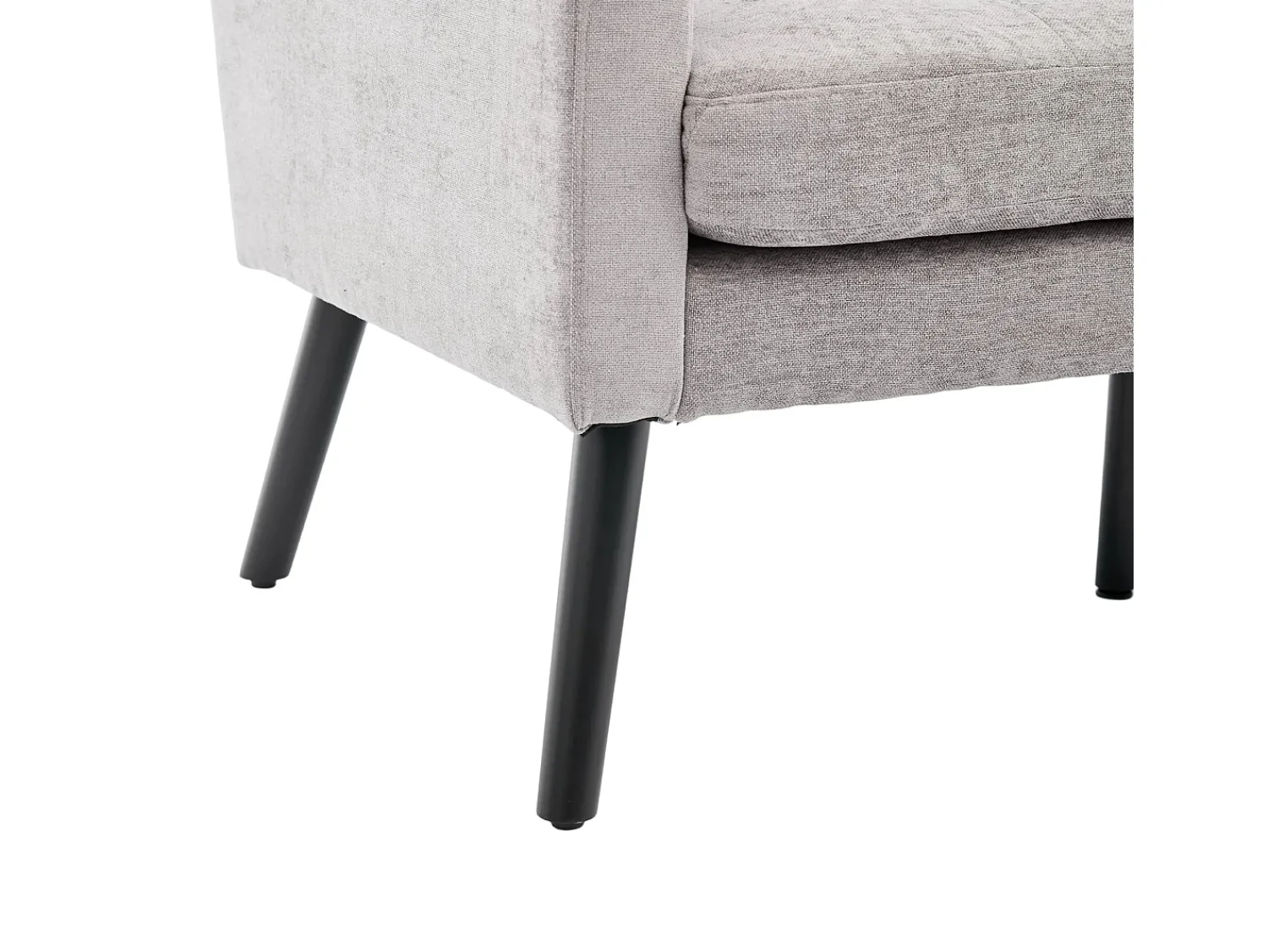 Discount Hauss Spole Sofá de 2 lugares em linho cinza claro - Pés em madeira antiderrapante - Ideal para sala de estar, quarto e escritório Cinzento claro
