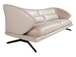 Online Angel Cerda Sofá de 2 lugares em pele cinzenta taupe 6145 Bege