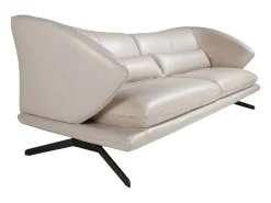 Online Angel Cerda Sofá de 2 lugares em pele cinzenta taupe 6145 Bege