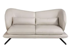 Online Angel Cerda Sofá de 2 lugares em pele cinzenta taupe 6145 Bege