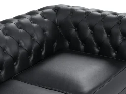 Vente-unique Sofá de 2 lugares em pele de búfalo CHESTERFIELD^ Sofá