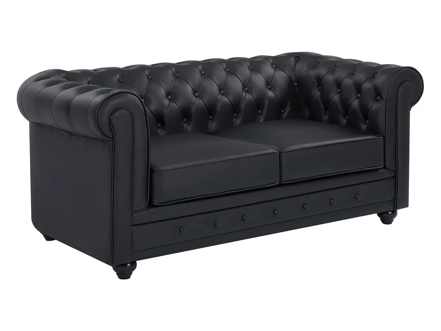 Vente-unique Sofá de 2 lugares em pele de búfalo CHESTERFIELD^ Sofá