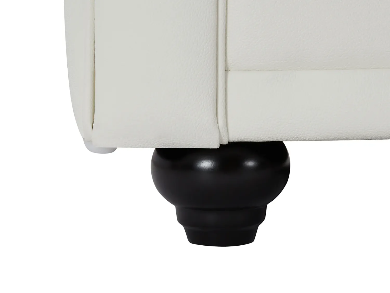 Hot Vente-unique Sofá de 2 lugares em pele de búfalo CHESTERFIELD Branco
