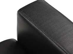 Sofá*Vente-unique Sofá de 3 lugares em pele sintética - ACKLEY Preto