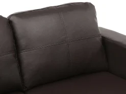Sofá|Vente-unique Sofá de 2 lugares em pele sintética Castanho - ACKLEY Castanho chocolate