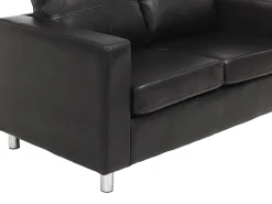 Clearance Vente-unique Sofá de 2 lugares em pele sintética - ACKLEY Preto