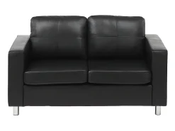 Clearance Vente-unique Sofá de 2 lugares em pele sintética - ACKLEY Preto