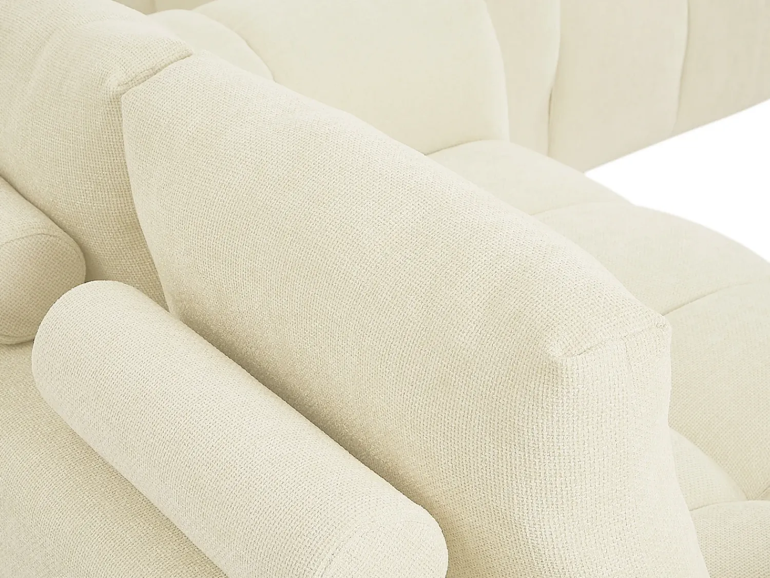 Discount Vente-unique Sofá de 2 lugares em tecido acolchoado estilo design BERENIA Bege