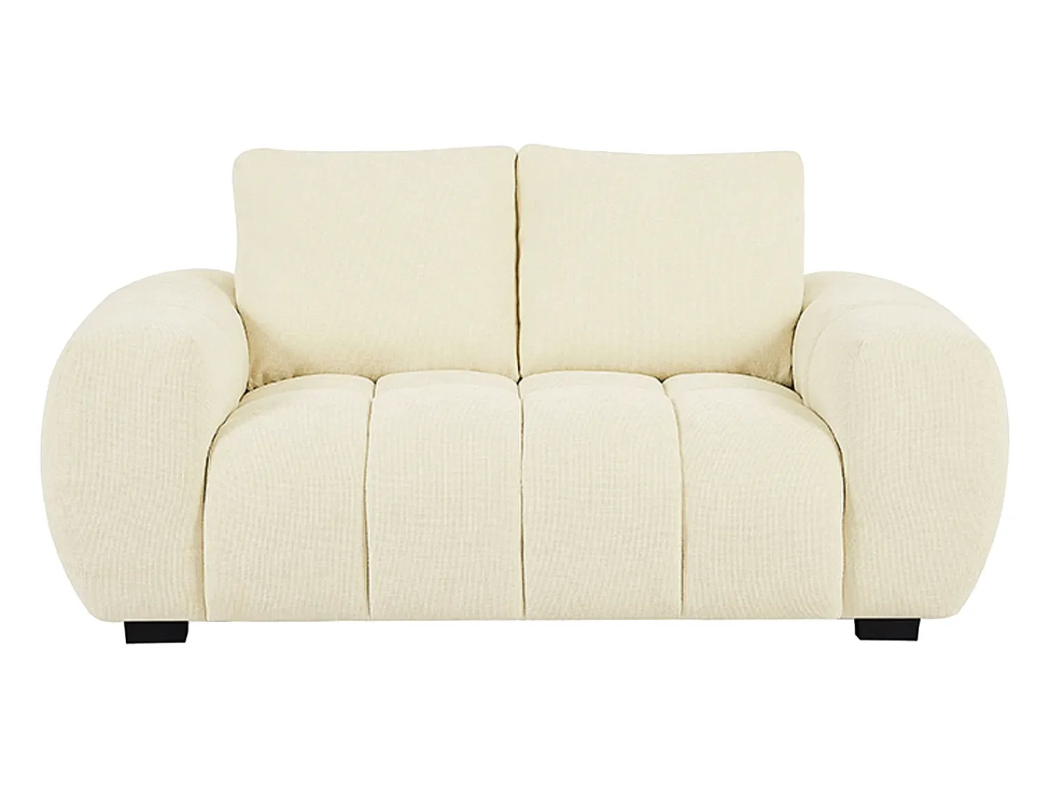 Discount Vente-unique Sofá de 2 lugares em tecido acolchoado estilo design BERENIA Bege