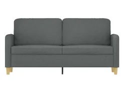 Best Sofá de 2 lugares em tecido 140 cm -escuro PT454995 Cinzento